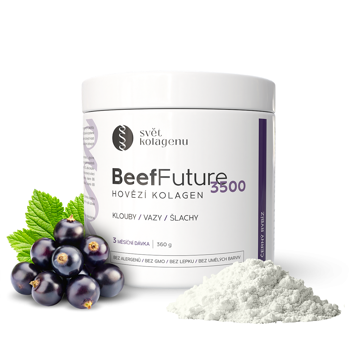 Hovězí kolagen BeefFuture 3500 - černý rybíz
